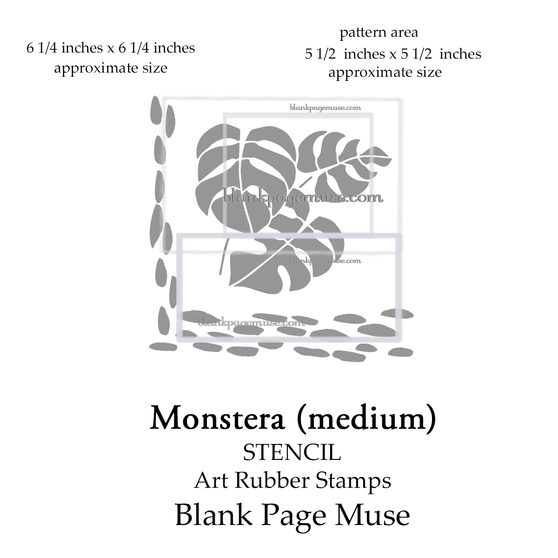 Monstera leaves with borders reusable plastic art Stencil for Mixed Media, Journals, Handmade Cards BPMstMonMed Monstera leaves with borders reusable plastic art Stencil for Mixed Media, Journals, Handmade Cards BPMstMonMed