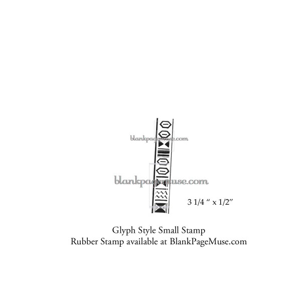 Glyph Style Pattern Rubber Stamp TTS102-07