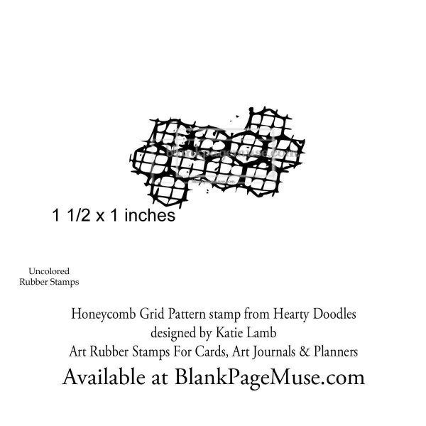 Honeycomb Grid Pattern Texture Art Rubber Stamp designed by Katie Lamb SCKLB0001-05