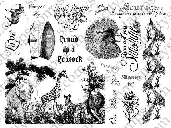 Wildlife Rubber Stamp Set