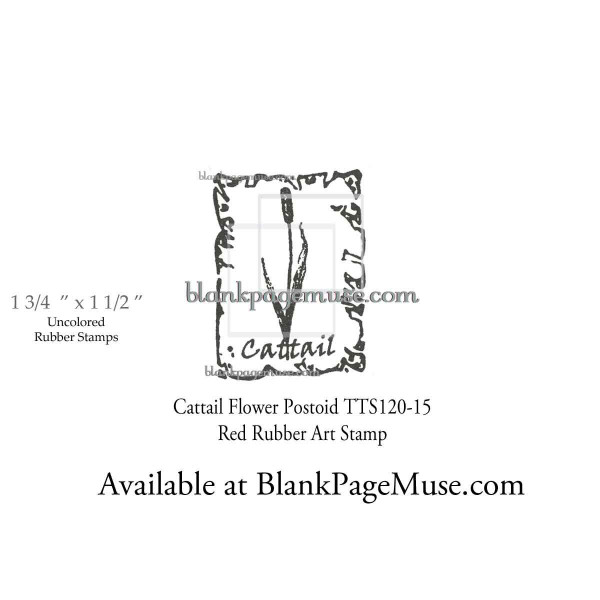 Cattail Postoid Art Rubber Stamp TTS120-15