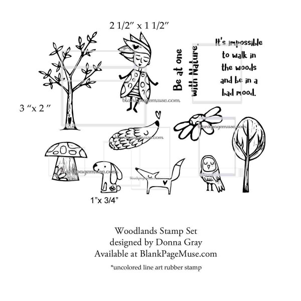 Woodlands Art Rubber Stamps designed by Donna Gray DGWood