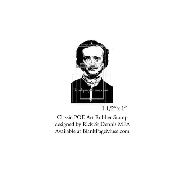Classic POE Art Rubber Stamp designed by Rick St Dennis RSDPoe1
