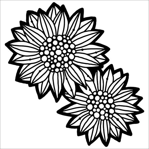 TCW982 Wild Sunflowers - 6x6 Stencil (842254029822) Crafters Workshop 6x6 plastic stencil of sunflower blossoms. Use for mixed media, paper arts, mono printing, stencilling, scrapbooking, spritzing, chalking card making and more! Designed by Valentina Harper.
