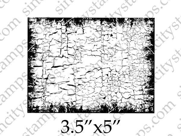 Crackle Background Art Rubber Stamp