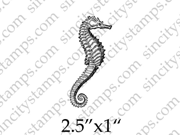 Seahorse Art Rubber Stamp