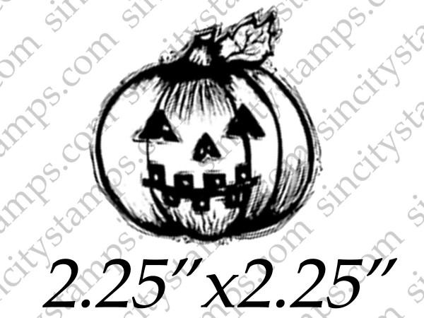 Jack o Lantern Halloween Rubber Stamp by Pam Bray Designs