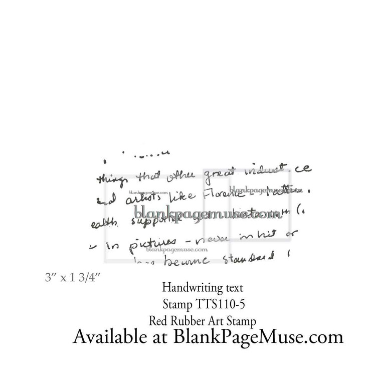 Handwriting Text Background Texture Art Rubber Stamp TTS110-05