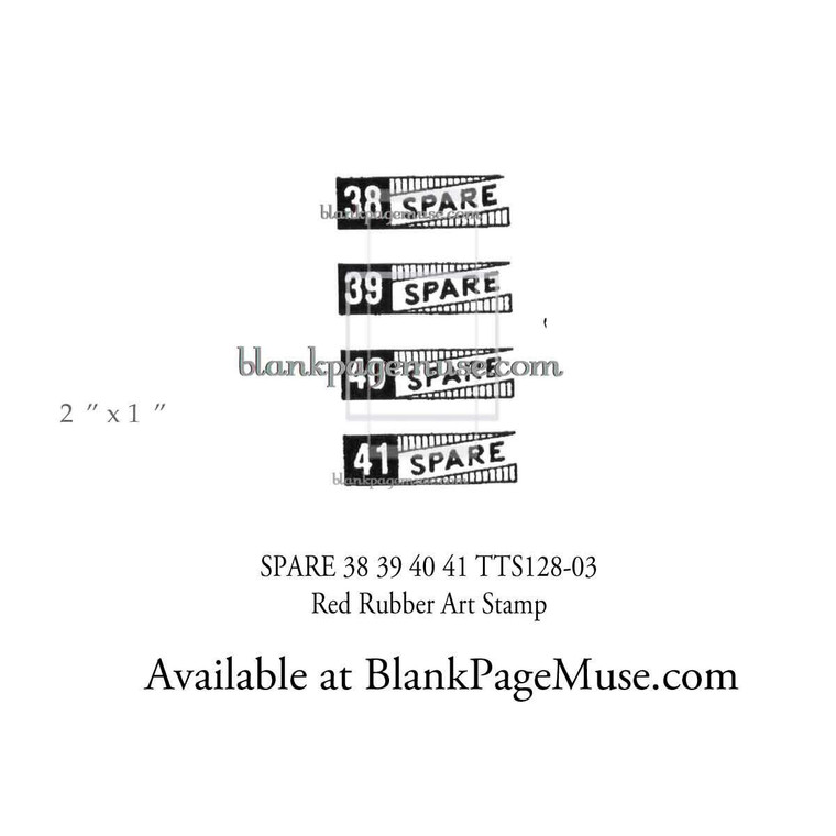 SPARE 38 39 40 41 Pattern Art Rubber Stamp TTS128-03