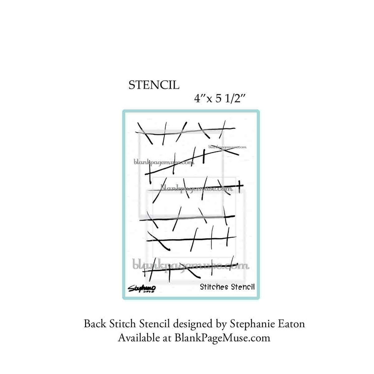 Back Stitch Stencil designed by Stephanie Eaton SEBackST