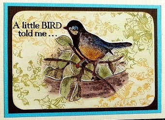 Spring Birds, Bird Nest, Wooden birdhouse art rubber stamps SB141B
