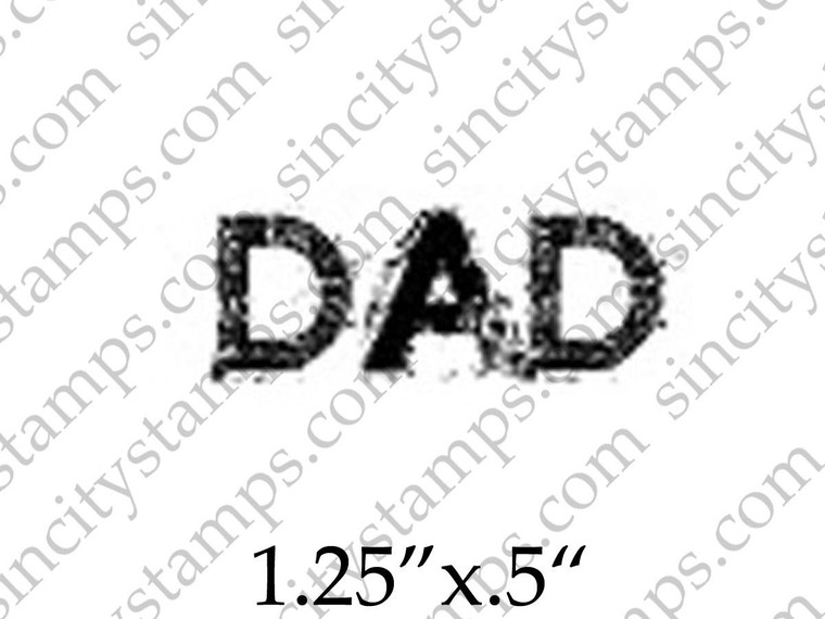 Dad Word Art Rubber Stamp