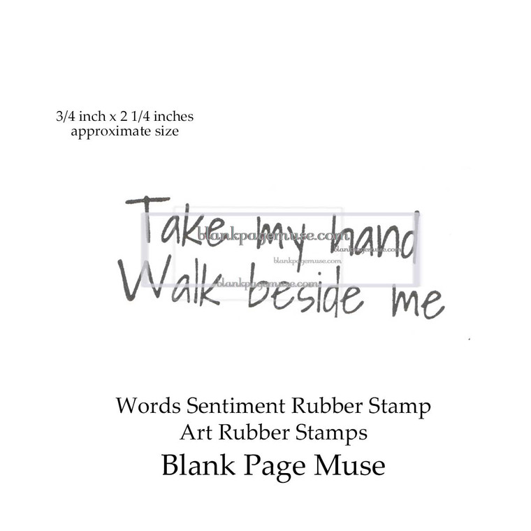 take my hand words stamp