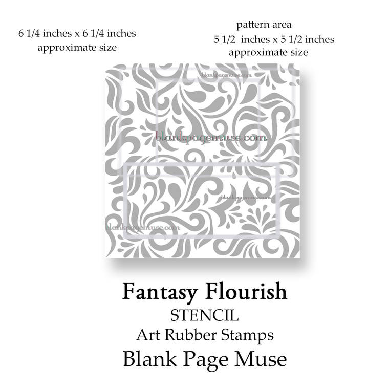 Fantasy Flourish Reusable Stencil for Crafts BPMstFF