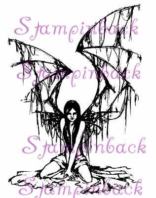 From Heaven Angel - Large Angel Kneeling Tattered Wings SB71-01 1