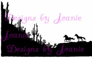 Horses and Cactus Silhouette