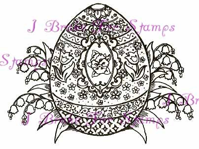 Easter Egg with Lillies