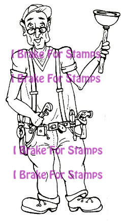 Got Poop? Plumber Humorous Senior rubber stamp