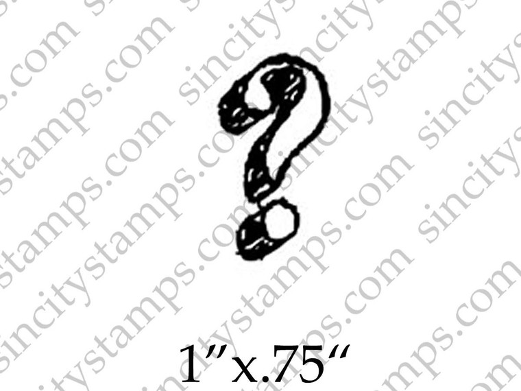 ? Question Mark Symbol Rubber Stamp by Terri Sproul SC21-07