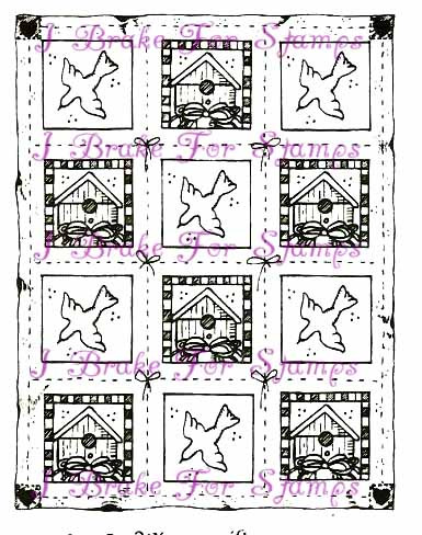 Bird and Birdhouse Quilt