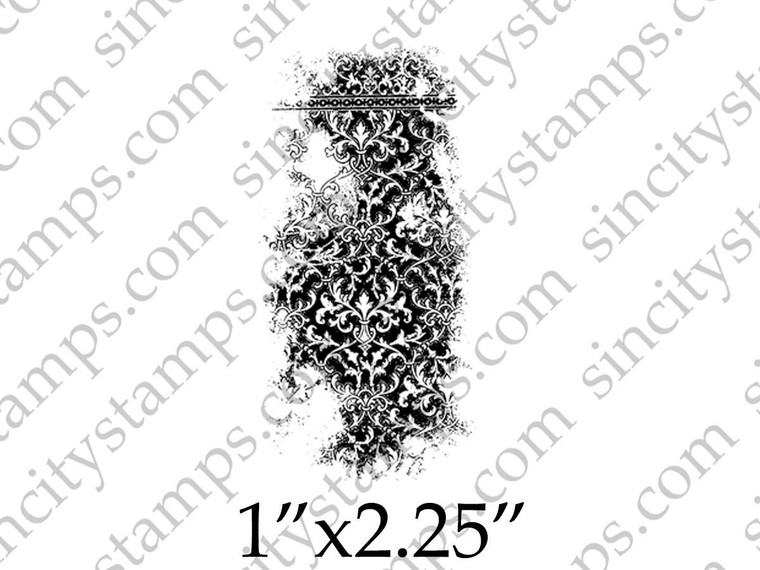 Vintage Paper Pattern Distressed Rubber Stamp