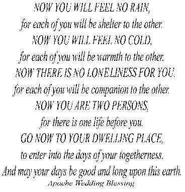 Apache Wedding Blessing