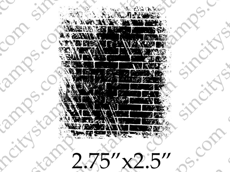 Scratched Brick Pattern Texture Background Rubber Stamp