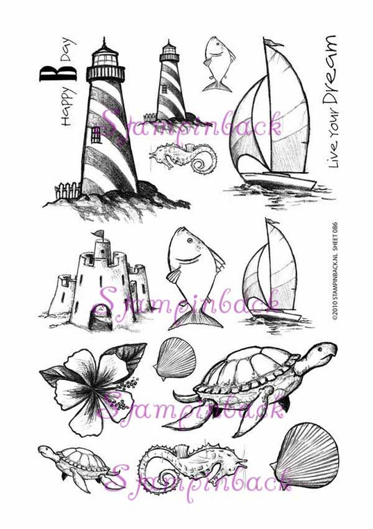 By the Sea Rubber Sheet 1