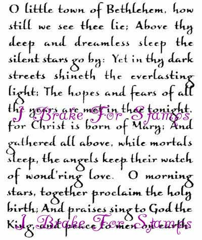 O Little Town Text Background