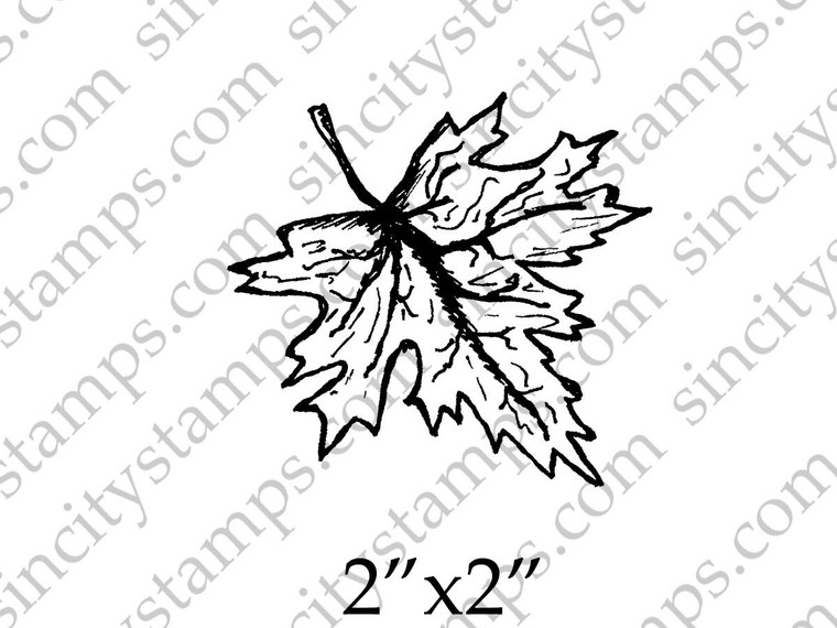 Small Tree Leaf Rubber Stamp by Pam Bray Designs