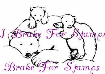 Mama and Baby Polar Bears