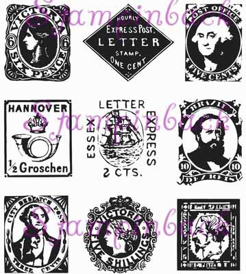 Postage Stamp Background 1