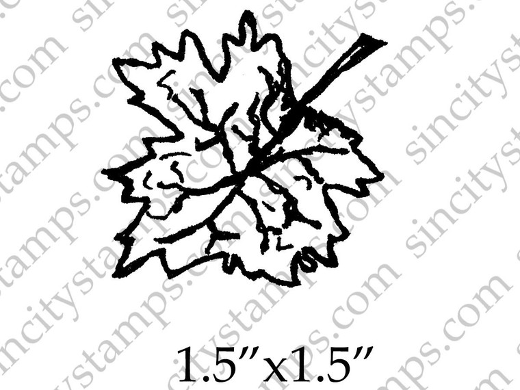 Smaller Tree Leaf Rubber Stamp by Pam Bray Designs
