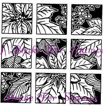 Poinsettias in Squares