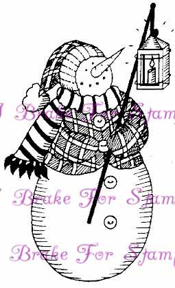 Snowman with Lantern