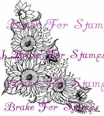 Large Sunflower Corner