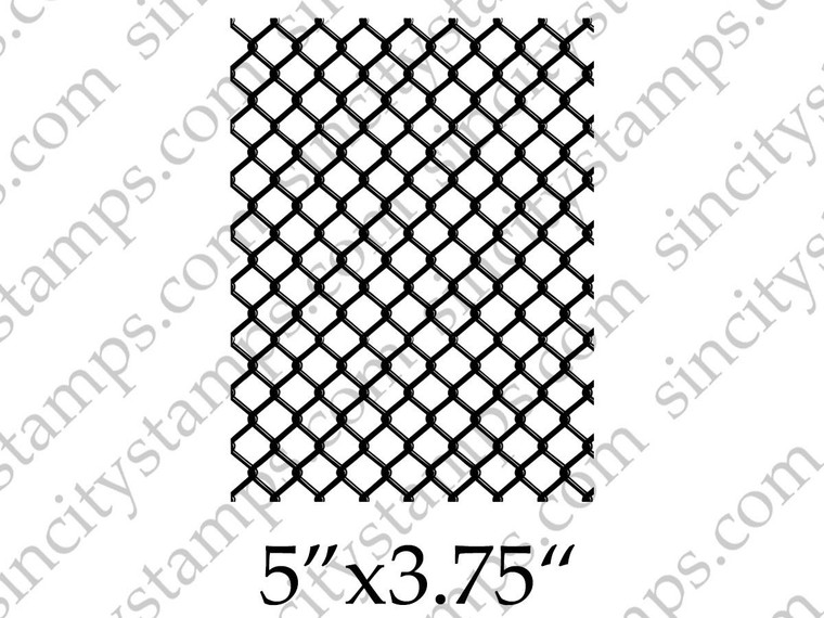 Chain link Pattern Background Rubber Stamp