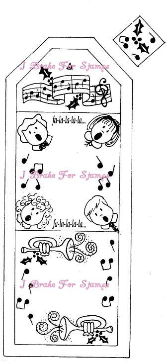 Christmas Carolers Tea Bag Wrapper