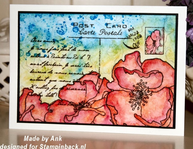 All Poppies, blossom and on stems art rubber stamps SB127A