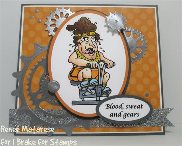 Blood, Sweat and Gears Single Humorous Senior Exercise Bike ES1012-6