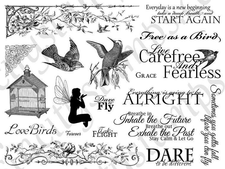 InhaleExhale Art Stamp Sheet Set SC87