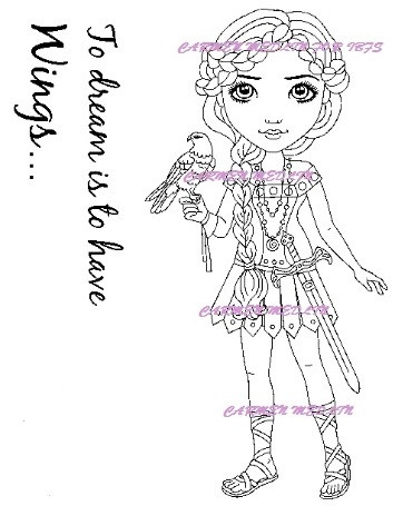To Dream is to have Wings Warrior Woman stamp set Courageous Eyes Set Carmen Medlin Designs
