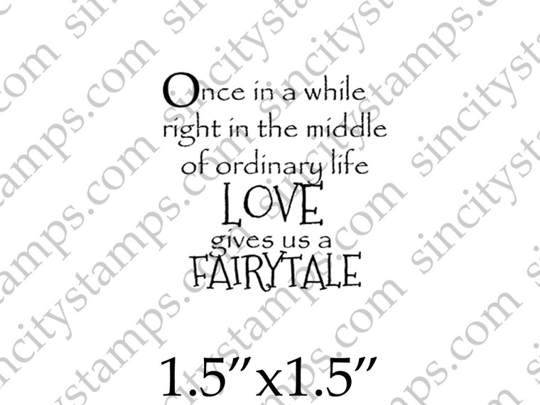 Once in a whileWord Phrase Sentiment Rubber Stamp