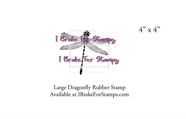 Large Dragonfly Rubber Stamp SB137-6 1