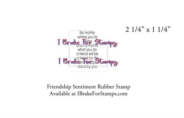 Friendship Sentiment Words Rubber Stamp SB137-7 1