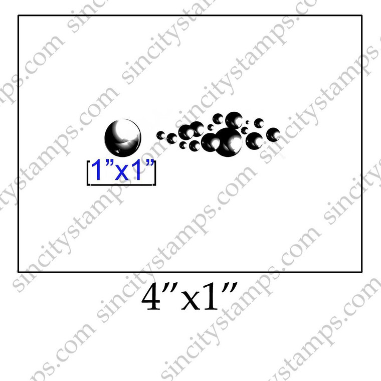 Water drops Round Art Rubber Stamp SC-501
