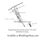 Vintage Pattern Dart and Hook and Eye Art Rubber Stamp TTS123-01