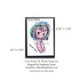 Cross Stitch Good Vibes sentiment Character Rubber Stamp designed by Stephanie Eaton SECross