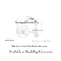 Bird sitting on handlebars of bicycle art rubber stamp