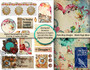 steampunk romance digital download print at home papers. Sample images